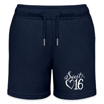 Süßes sechzehn süßes Geschenk zum 16. Geburtstag 16 Jahre alt - Kinder Organic Joggingshorts Mini Bolter von Stanley/Stella - Navy - Vorne