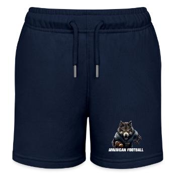 American Football WOLF - Kids Organic Sweat Shorts by Stanley/Stella - navy - Front