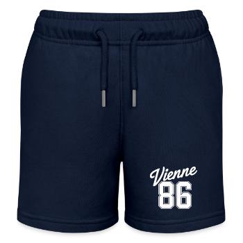 Vienne 86 - Short de jogging enfant bio Stanley/Stella - bleu marine - Devant