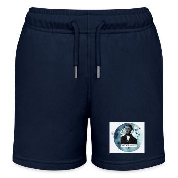Profondeur de la vie – Citation de Ralph Waldo Emerson - Short de jogging enfant bio Stanley/Stella - bleu marine - Devant