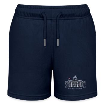 London, Kunstmuseum National Gallery Handzeichnung - Kinder Organic Joggingshorts Mini Bolter von Stanley/Stella - Navy - Vorne