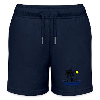 Île des Palmiers - Short de jogging enfant bio Stanley/Stella - bleu marine - Devant