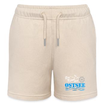 Baltic Sea Child Nautical Logo - Kids Organic Sweat Shorts by Stanley/Stella - soft Ecru - Front