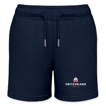 Schweiz Ski Freeride Sport Skifahrer Alpen - Kinder Organic Joggingshorts Mini Bolter von Stanley/Stella - Navy - Vorne