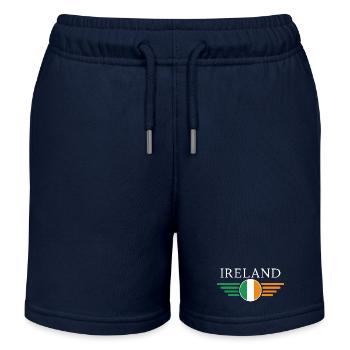 I Love Ireland Elegance Style Design T-Shirt - Kids Organic Sweat Shorts by Stanley/Stella - navy - Front