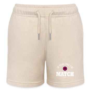 Je peux pas j ai Match football Paris - Short de jogging enfant bio Stanley/Stella - écru doux - Devant