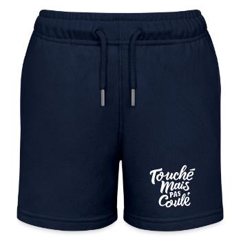 Touché mais pas coulé - Short de jogging enfant bio Stanley/Stella - bleu marine - Devant