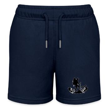 Contour du vagabond - Short de jogging enfant bio Stanley/Stella - bleu marine - Devant