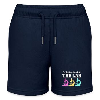 Laboratory Biologie Chemie Mikroskop Labor - Kinder Organic Joggingshorts Mini Bolter von Stanley/Stella - Navy - Vorne