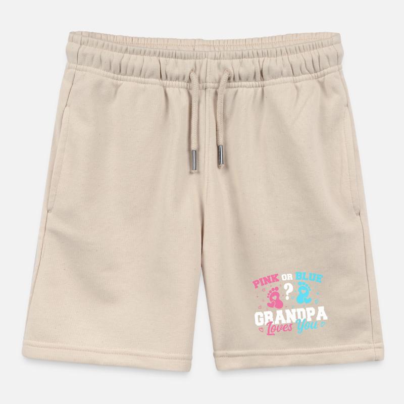 Rosa oder blauer Opa liebt dich - Opa Kinder Organic Joggingshorts Mini Bolter von Stanley/Stella
