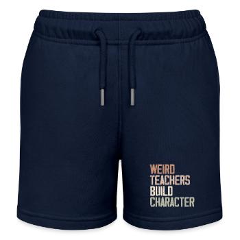 Weird Teachers Build Character - Funny Sayings - Short de jogging enfant bio Stanley/Stella - bleu marine - Devant