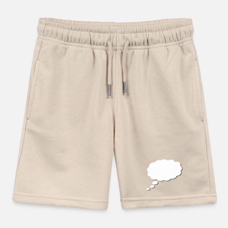 Thought Cloud, Thinkbubble. To personalize Kids Organic Sweat Shorts by Stanley/Stella