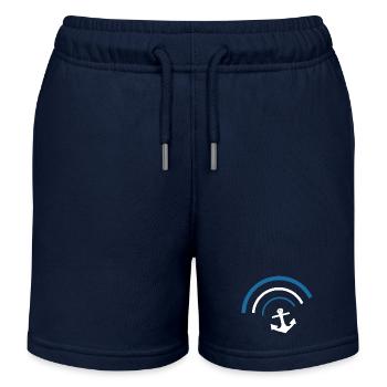 Anker Norddeutschland Seemann Matrose Kapitän - Kinder Organic Joggingshorts Mini Bolter von Stanley/Stella - Navy - Vorne