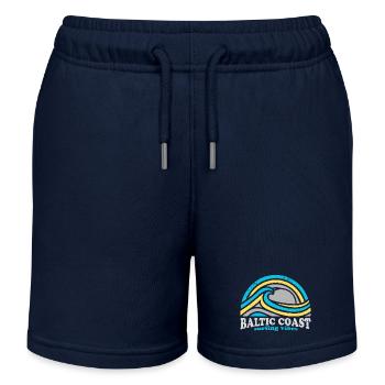 Baltic Coast Surf Design – Ocean Blue - Kids Organic Sweat Shorts by Stanley/Stella - navy - Front