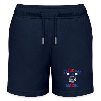J peux pas j ai Macdo b b r - Short de jogging enfant bio Stanley/Stella - bleu marine - Devant