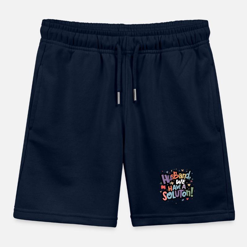 Husband we have a solution Kids Organic Sweat Shorts by Stanley/Stella