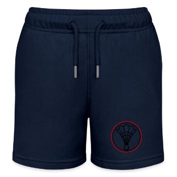 Badminton Symbol Mannschaft - Kinder Organic Joggingshorts Mini Bolter von Stanley/Stella - Navy - Vorne