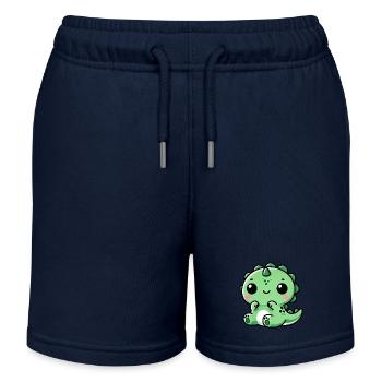 Mignon Dino T-Rex Chibi - Short de jogging enfant bio Stanley/Stella - bleu marine - Devant