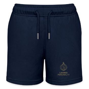 Personnalité stratifiée - Short de jogging enfant bio Stanley/Stella - bleu marine - Devant