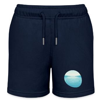 Wasseroberfläche - Ruhe und Klarheit - Kinder Organic Joggingshorts Mini Bolter von Stanley/Stella - Navy - Vorne