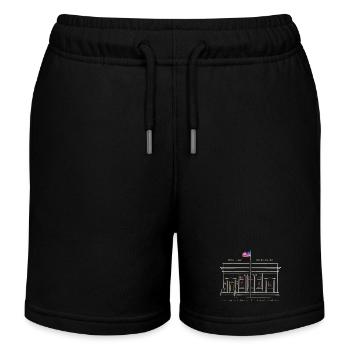 Boulder, Colorado, USA, Zeichnung Bibliothek - Kinder Organic Joggingshorts Mini Bolter von Stanley/Stella - Navy - Vorne