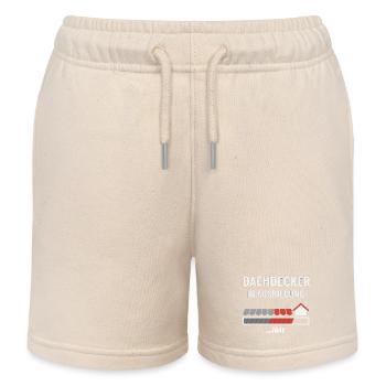 Motif de couvreur en formation - Short de jogging enfant bio Stanley/Stella - écru doux - Devant