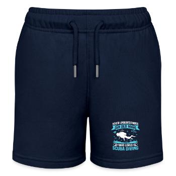 vieil homme qui aime la plongée sous-marine - Short de jogging enfant bio Stanley/Stella - bleu marine - Devant