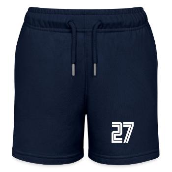 Trikotnummer 27 – Geschenk zum 27-jährigen Jubiläum - Kinder Organic Joggingshorts Mini Bolter von Stanley/Stella - Navy - Vorne