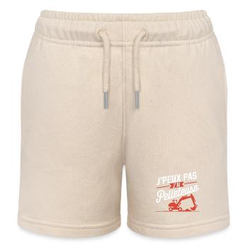 I can't I have an excavator - Kids Organic Sweat Shorts by Stanley/Stella - soft Ecru - Front