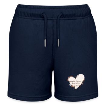 J’aime de cœur Toulouse - Short de jogging enfant bio Stanley/Stella - bleu marine - Devant