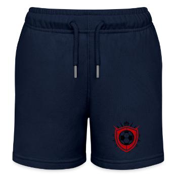 Fussball Logo Mannschaft - Kinder Organic Joggingshorts Mini Bolter von Stanley/Stella - Navy - Vorne