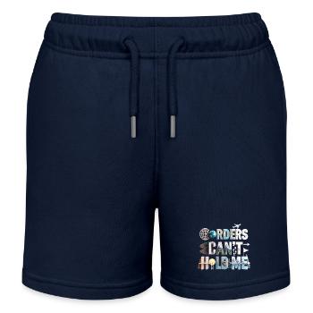 Weltreisender Kollage: Can't Hold Me - Kinder Organic Joggingshorts Mini Bolter von Stanley/Stella - Navy - Vorne