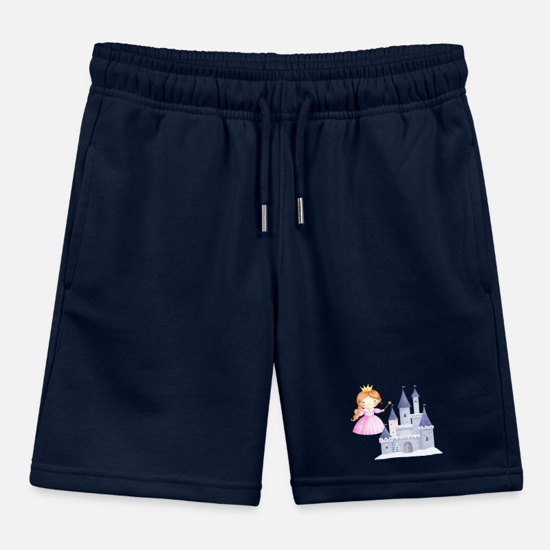 Princesse devant le château de neige Short de jogging enfant bio Stanley/Stella