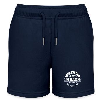 Johann world s best personnalisé prénom johann - Short de jogging enfant bio Stanley/Stella - bleu marine - Devant