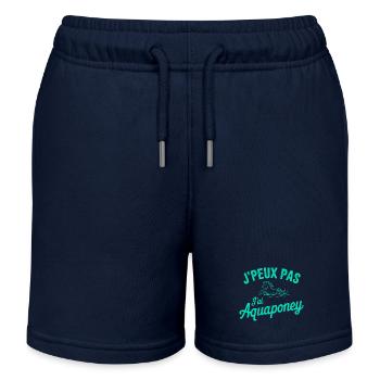 tee shirt je peux pas j ai aquaponey - Short de jogging enfant bio Stanley/Stella - bleu marine - Devant