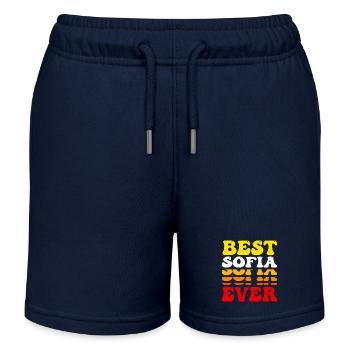 Best Sofia Ever - Mignon Groovy Vintage Custom - Short de jogging enfant bio Stanley/Stella - bleu marine - Devant