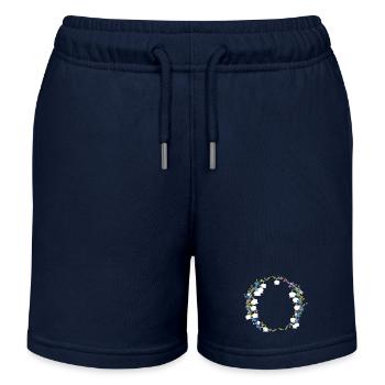 Couronne de muguet, lilas & forget-me-not - Short de jogging enfant bio Stanley/Stella - bleu marine - Devant