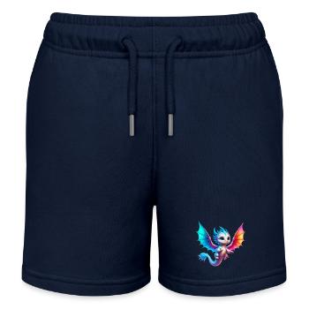 Drache - Kinder Organic Joggingshorts Mini Bolter von Stanley/Stella - Navy - Vorne
