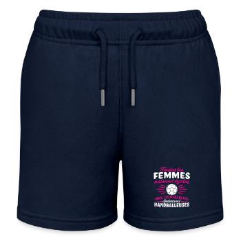 les meilleures deviennent handballeuses - Short de jogging enfant bio Stanley/Stella - bleu marine - Devant