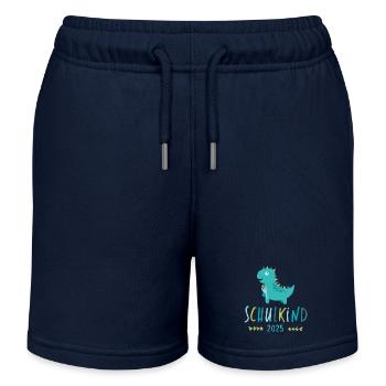 Schulkind 2025 Dino - Kinder Organic Joggingshorts Mini Bolter von Stanley/Stella - Navy - Vorne