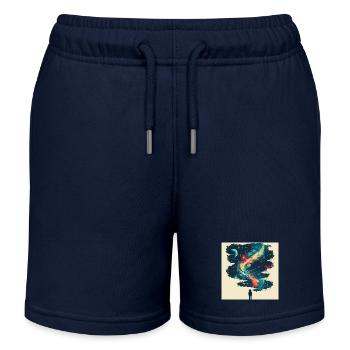 promesses spatiales - Short de jogging enfant bio Stanley/Stella - bleu marine - Devant