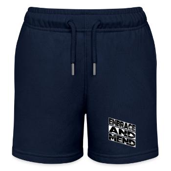 Natural Healing Healing Modalities Quote - Kids Organic Sweat Shorts by Stanley/Stella - navy - Front