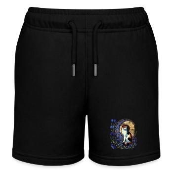 Kattun Katze Mond - Kinder Organic Joggingshorts Mini Bolter von Stanley/Stella - Navy - Vorne