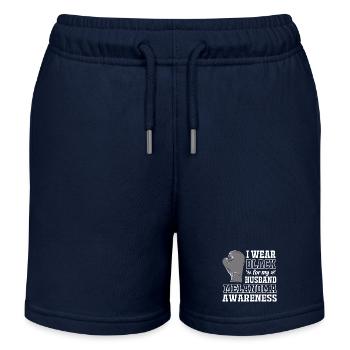 Hautkrebs Melanom - Kinder Organic Joggingshorts Mini Bolter von Stanley/Stella - Navy - Vorne