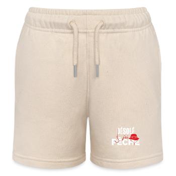 Sorry I Fished - Kids Organic Sweat Shorts by Stanley/Stella - soft Ecru - Front