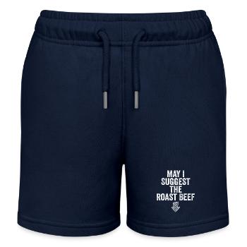 May i suggest the roast beef - Kids Organic Sweat Shorts by Stanley/Stella - navy - Front