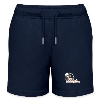 Pittiplatsch 2D Ach, du meine Nase - Kinder Organic Joggingshorts Mini Bolter von Stanley/Stella - Navy - Vorne
