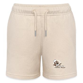 Pittiplatsch 2D Ach, du meine Nase - Kinder Organic Joggingshorts Mini Bolter von Stanley/Stella - Natur - Vorne