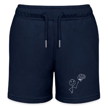 brain - Kids Organic Sweat Shorts by Stanley/Stella - navy - Front