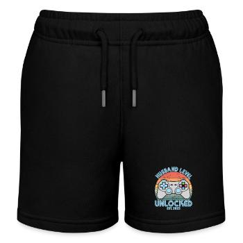 2023 Lustige verheiratete Männer - Kinder Organic Joggingshorts Mini Bolter von Stanley/Stella - Navy - Vorne
